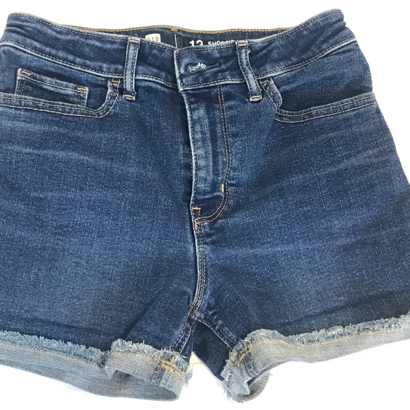 Gap kids jean shorts shortie high rise size 12 - Picture 1 of 4